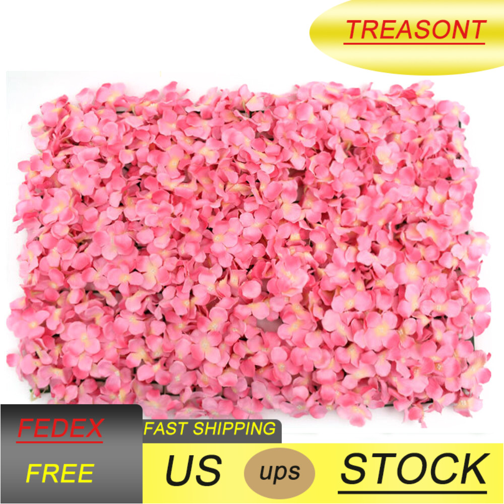 20Pcs Silk Artificial Flower Wall Panel Wedding Party Backdrop Floral Decor