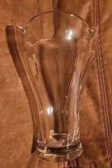 Beautiful 8-1/4 Tall, Wide Mouth Crystal Glass Tulip Vase Exc FP