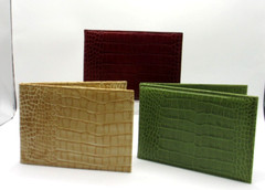 Photo Frame Leather Bifold holds TWO 4×6″ Photos Horizontal Graphic Image $125