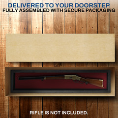 Rifle Gun Display Case Cabinet Wall Rack Replica Airsoft Civil War / USA MADE!