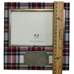 Pottery Barn Plaid Picture Frame 6×4 Inches Engravable READ