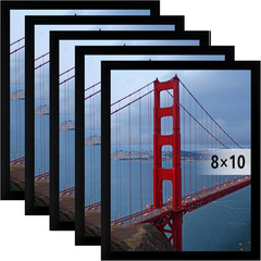 8X10 Picture Frame Wall Hanging Photo Frame Black 5 Pack
