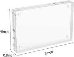 12 Pack Acrylic Picture Photo Frame Magnetic 4×6 Clear Free standing 4×6“