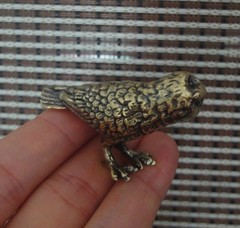 Vintage Style Solid Brass Owl Animal Bird Statue for Home Garden Decor