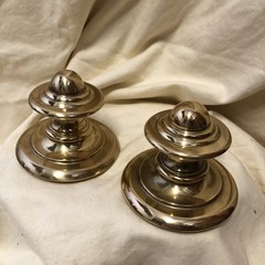 Simple Brass Traditional Turned Wood Knob Finial Shape Paperweights Office Decor