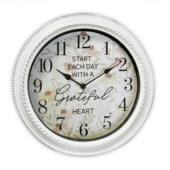 12″ Analog Wall Clock Quartz Movement Battery-Powered Inspirational Wall Clock