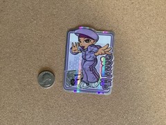 2003 Y2K ODM ZUM Brand Imports Prism Holo Girl Power Vending Sticker Work It