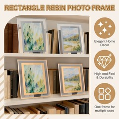9.8 x 7.5 Inch Glass Photo Frame Vertical or Horizontal Picture Frame Gold