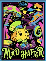 The Mad Hatter Disney Alice In Wonderland Blacklight Poster 24″x18″ New