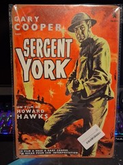 1941 Film Sercent York, WWI, Wall Sign Decor Alvin C. York 12×8 Inches, Man Cave