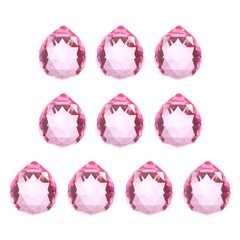 10 Pack 33mm / 1.3Inch Crystal Ball Prisms, Pink