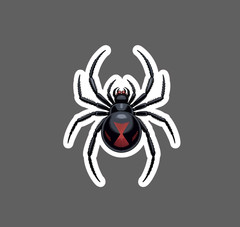 Black Widow Sticker Waterproof Decal Spider Animal Venom Wildlife Gift NEW