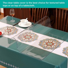 14×24 Inch Table Cover Protector – 1.5mm Thick Desk Mat Pad PVC Plastic Vinyl…