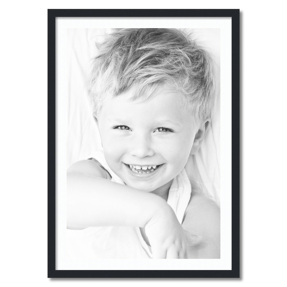 ArtToFrames Matted 28×40 Black Picture Frame with 2″ Mat, 24×36 Opening 3926
