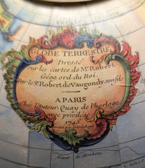 Vintage Reproduction of a Vaugondy French World Globe of 1745 11.75″H x 6″W