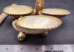 Gold-Plated Single Footed Shell Dish (1 Shell approx. 3-4 inches)