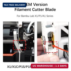 Original Bamboo Lab Replacement Filament Cutter Blade for Bambu lab P1S/P1P/X1/X