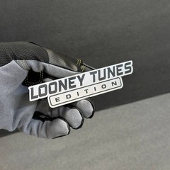 Custom Car Badge Emblem – Your Text “EDITION” Name Plate, Brushed Silver Logo