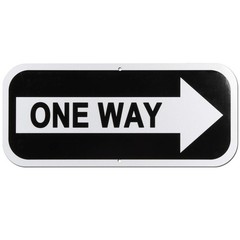 Reflective One Way Sign with Right Arrow – Durable 14×6 Rust-Free Aluminum