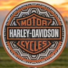 Harley-Davidson Mosaic Wall Art – 3D Printed Motorcycle Decor | Biker Gift