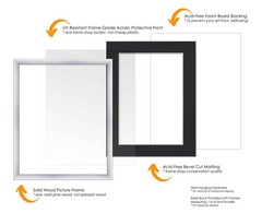 11×22 Frame Silver With Black Picture Mat For 11×22 Photo – Silver 13×24 Frame T