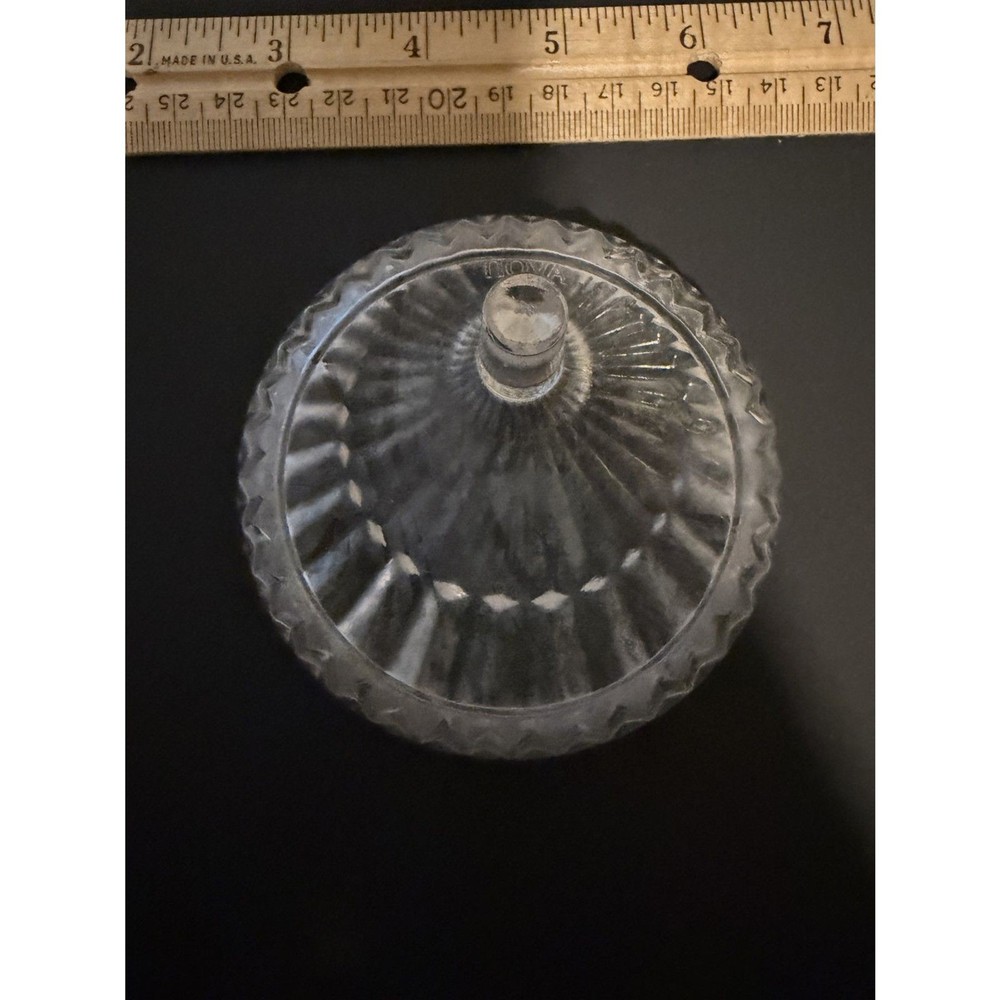 4″Round cut lead crystal ring holder