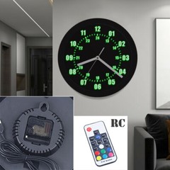 Aircraft Aviation Gauges LED Lighting Wall Clock Clock Remote Control Luminous