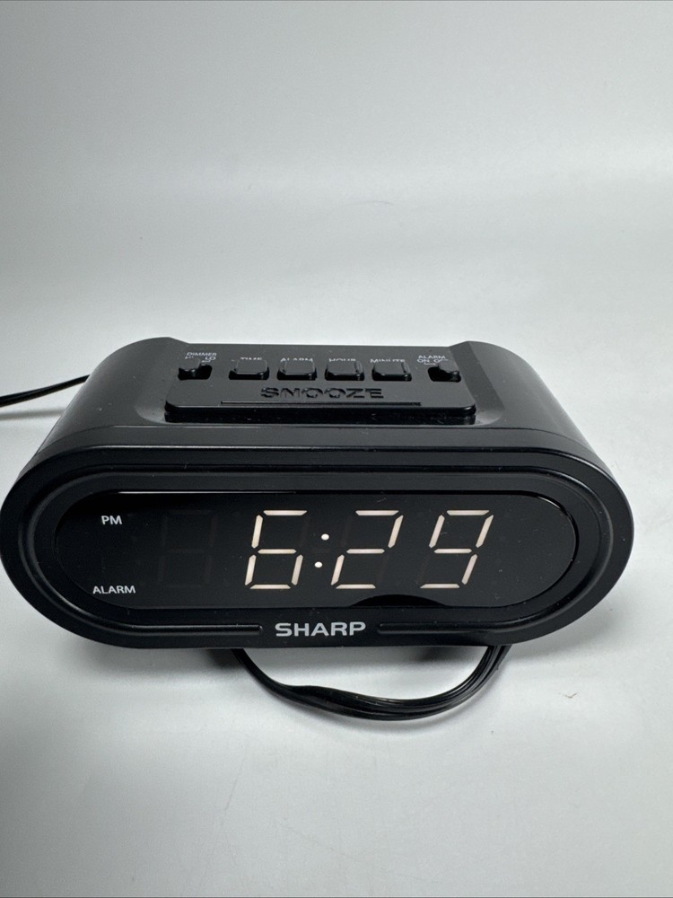 Sharp SPC476 AccuSet Alarm Clock with Display Dimmer – 5.5×2.5in