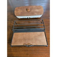 Longaberger Sort & Store Mail Basket Combo W Wrought Iron Docking Station Stand