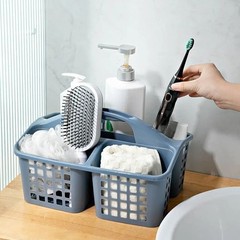 Portable Plastic Shower Basket Simple Functional Hollow Out Storage Basket WasAA