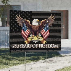 Years of Freedom American Yard Sign Patriotic Outdoor Decor Display
