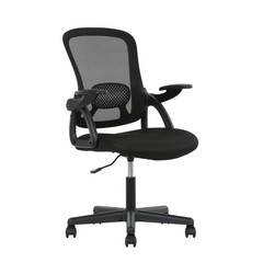 Mainstays Ergonomic Mesh Back Office Chair with Flip Up Arms for Adults, Black