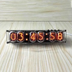 DC5V 6-bit IN-12 Glow Tube Clock IN12 Nixie Clock Base w/Remote Fast Ship NEW