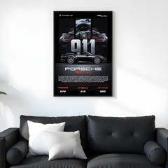 Porsche 911 Turbo Poster | Luxury Sports Car Wall Art | Automotive Office Decor