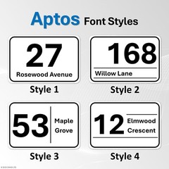 4 x PET Wheelie Bin Stickers Numbers Personalised Custom House Street Bin Number