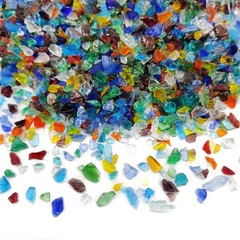 Crushed Glass 15oz Mixed Color Resin Art Fire Pit Vase Filler Craft Home Decor