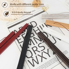 2 Pack Magnetic Poster Hanger Frame, 28×22 28×40 28×29 Light Wood Wooden Magn…