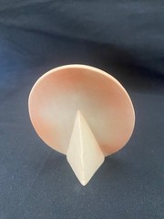 Ceramic Decor – Vintage 1980s – 3 piece set – Matte Glazed with Fired on Decals