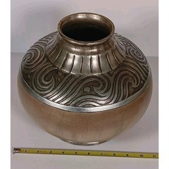 Art Deco Vase Modern Textured Decorative Home Décor Artmax International 10″H