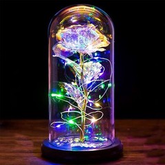 Glass Rose Mothers Day Flower Gifts for Mom Light Up Rose for Women Grandma Wife
