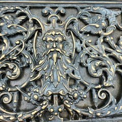 Vintage Solid Brass Wall Door Mail Paper Holder Bronze Gothic Victorian Ornate