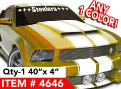 PITTSBURGH STEELERS STARS WINDSHIELD DECAL STICKER 40″ x 4″ ANY 1 COLOR