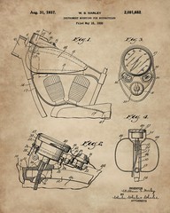 4 Harley Davidson Patent Art Prints 8×10 in. Wall Decor – Great Gift for Bikers