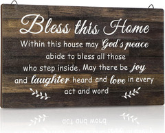 House Warming Gifts New Home Bless This Home Wall Decor House Blessing Plaque Fa