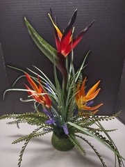 Medium Sized Tropical table centerpiece. Hawaiian floral arrangements