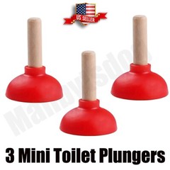 3 pcs Mini Toilet Plungers in Red – US Seller – Fast Shipping Plunger