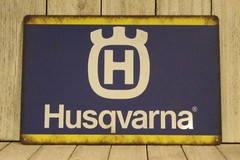 Husqvarna Tin Metal Sign Motorcycles Chainsaws Tools Vintage Style Man Cave