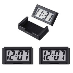 New 3 Pack Mini Digital Clock Small Adhesive Stick On Easy To Read Large Numbers