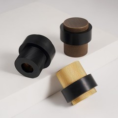 Floor Door Stop 1-1/2 Inch Cylindrical Mount Heavy Duty Brass Wall Protector