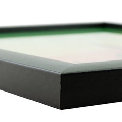 Craig Frames Contemporary 1″, Modern Black Picture Frame With Single White Mat